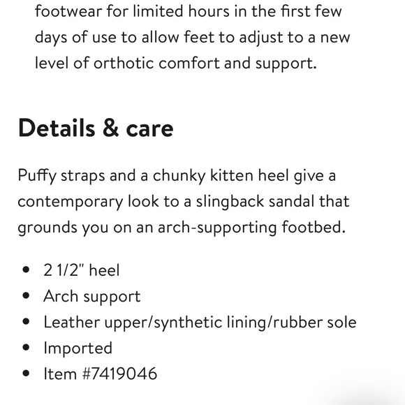 Angelica Slingback Sandal (Women) size 8.5 by Vionic - Picture 11 of 12